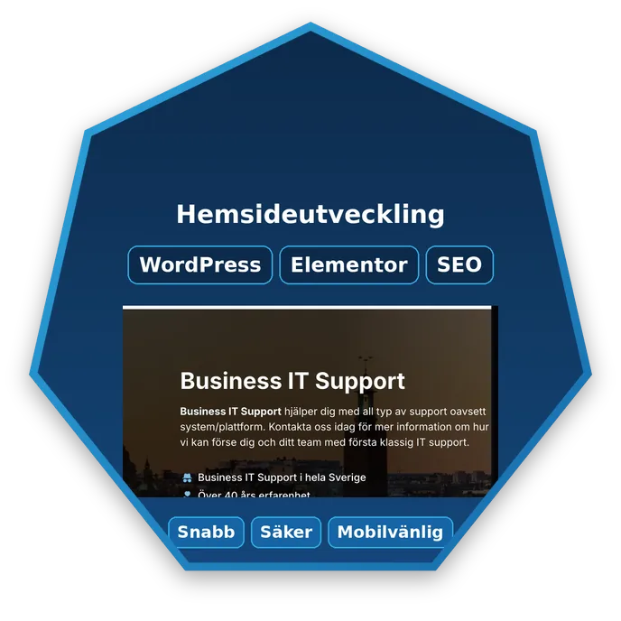 Hemsideutveckling med WordPress, Elementor och SEO – Bing Webmaster Tools, SEO och GEO, Business IT Support